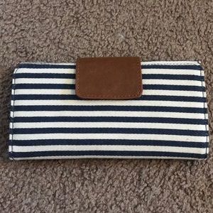 NWT blue and white striped wallet